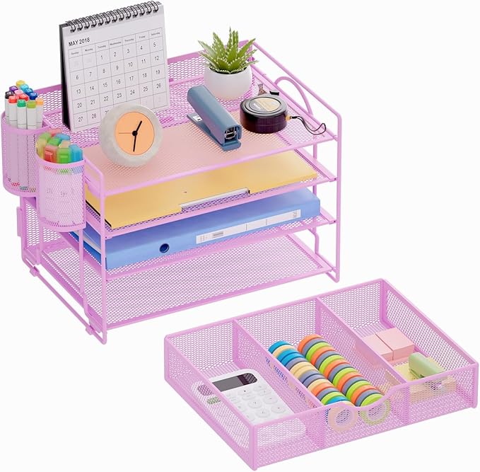 Marbrasse 4-Trays Desk File Organizer - Image 6