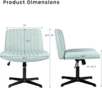 PUKAMI Criss Cross Chair, Armless Cross Legged Office Desk Chair No Wheels - Image 2
