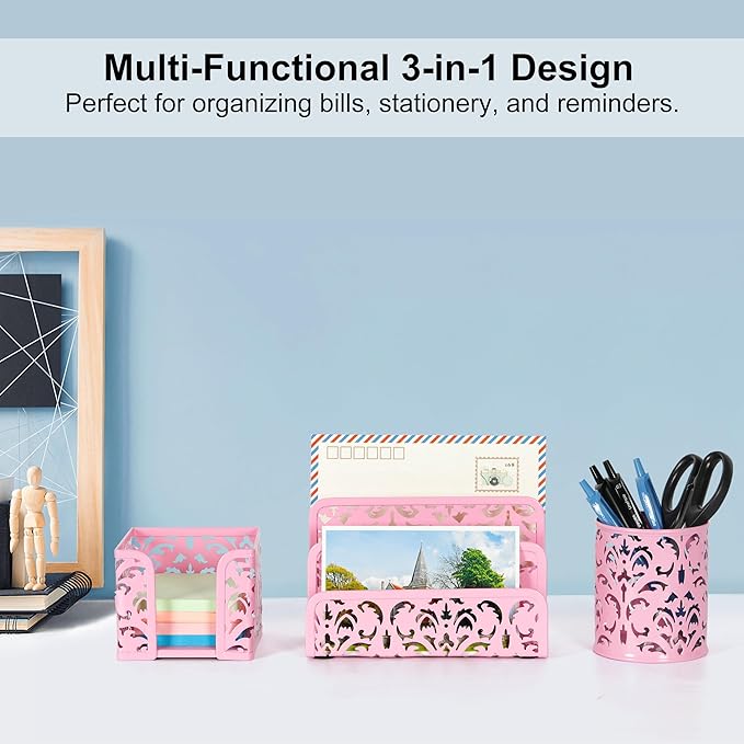 EasyPAG Desk Organizers and Accessories 3 Pieces Office Organizer Set - Image 2