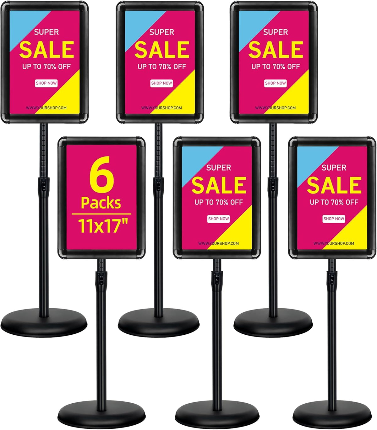 11x17 sign holder stand, adjustable floor standing sign, main product view