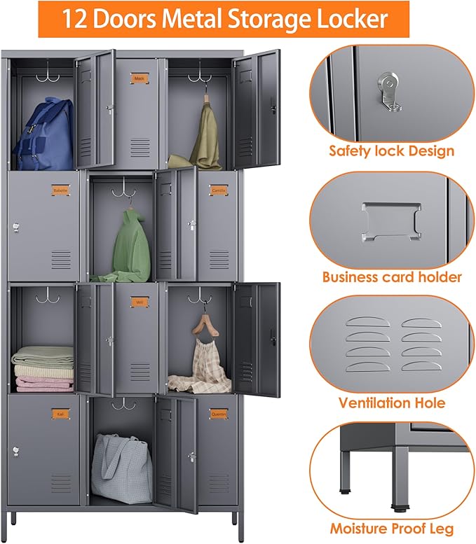 SUPEER Metal Lockers for Employees - Image 4