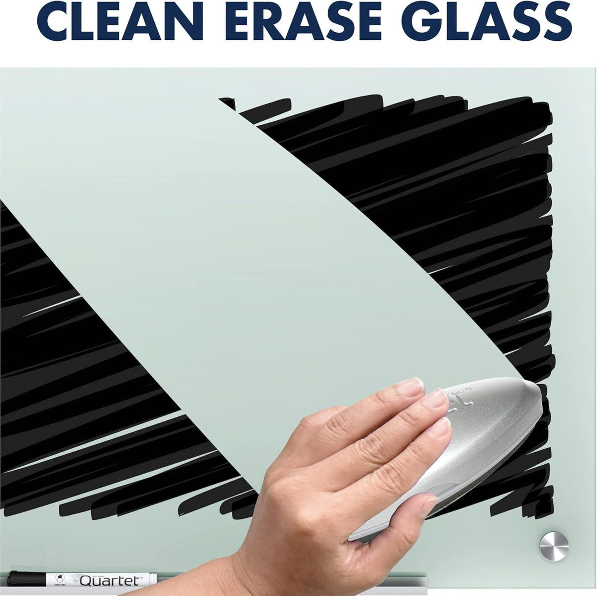 Quartet Whiteboard, Glass Dry Erase Board, Non-Magnetic, 6' x 4', Inf...