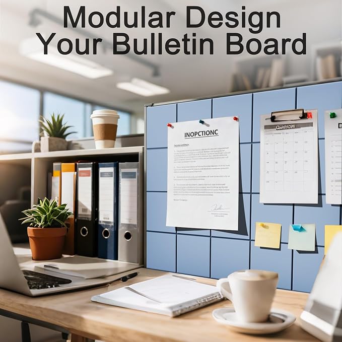 12-Pack Large Felt Bulletin Board 48" x 36" Cork Board Alternative, - Image 5