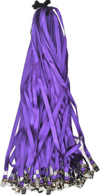 Beebel Purple Lanyards 100 Pack Nylon Flat Badge Lanyard - Image 3