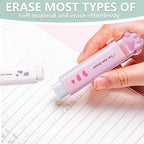 Daphilly Retractable Eraser for Pencils Cute Cat Erasers Pink Kawaii Erasers - Image 6
