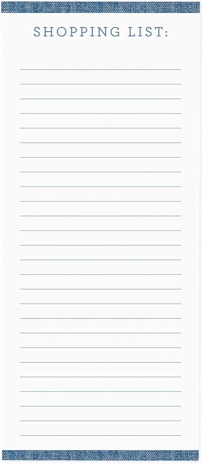 Graphique Magnetic Notepad, Chambray – 100 Sheets, 4” x 9.25” x .5” – Front Says by GraphiquedeFrance