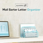 SUPEASY Mail Organizer for Desk, Mesh Metal Mail Holder Countertop - Image 2