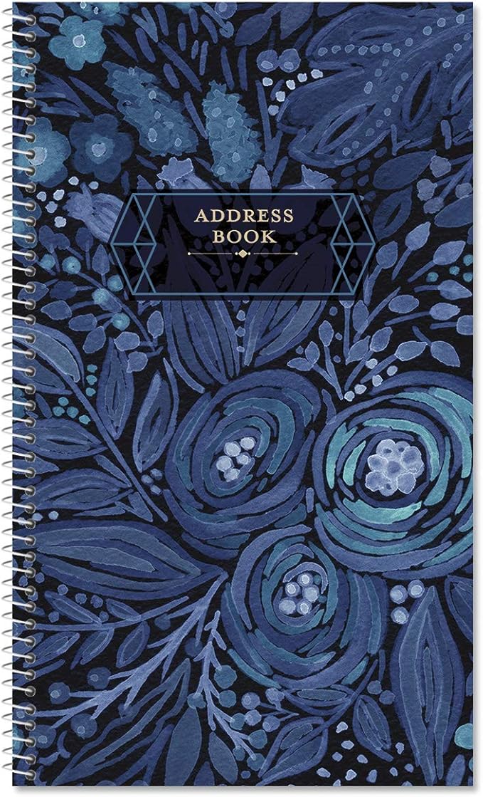 Navy Blossoms Address Book by Current