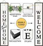 Double-sided Welcome Wooden Sign Stand - Image 2
