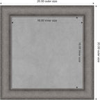 Amanti Art Grey Framed Magnetic Board 20x20 Small Vision Board - Image 3