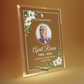Personalized Memorial Glass Plaque, Custom Glass Plaque for Loss of Loved One, Keepsake Sympathy Gift and Celebration of Life Décor (8"x10", Design 2 (8x10))