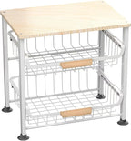 NiuYichee 3-Layer Kitchen Fruit Storage Basket Snack Rack, countertop Storage by NiuYichee