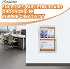 Enclosed Bulletin Board with Locking Door, Outdoor Bulletin Board Weatherproof - Image 7