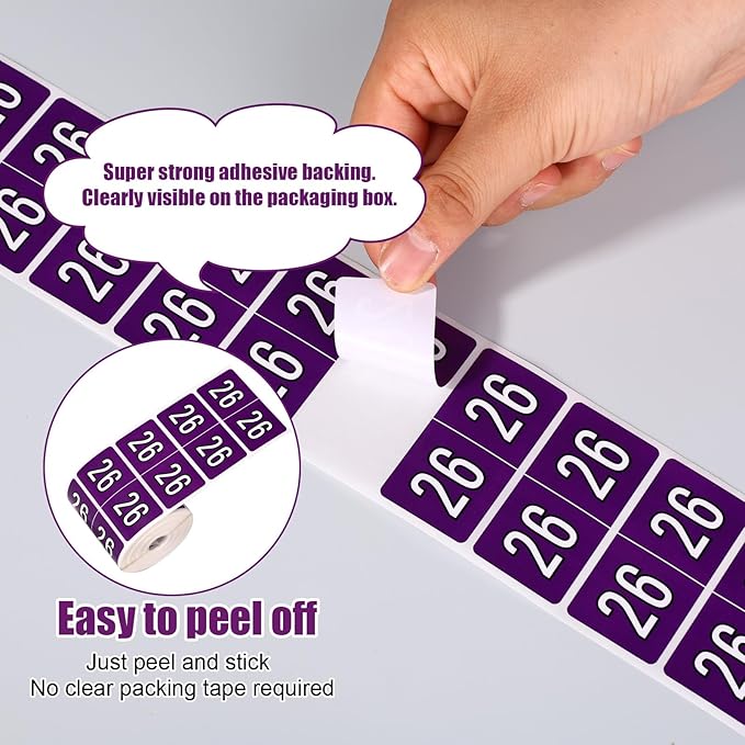 500pcs 2026 Year Stickers, 5x2.5cm/1.97x0.98in 26 Year Colored Self-Adhesive - Image 5