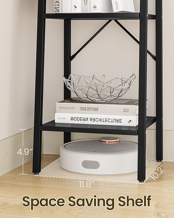 Hzuaneri Ladder Shelf, Bookshelf Bookcase, Freestanding Corner Storage Shelve - Image 9