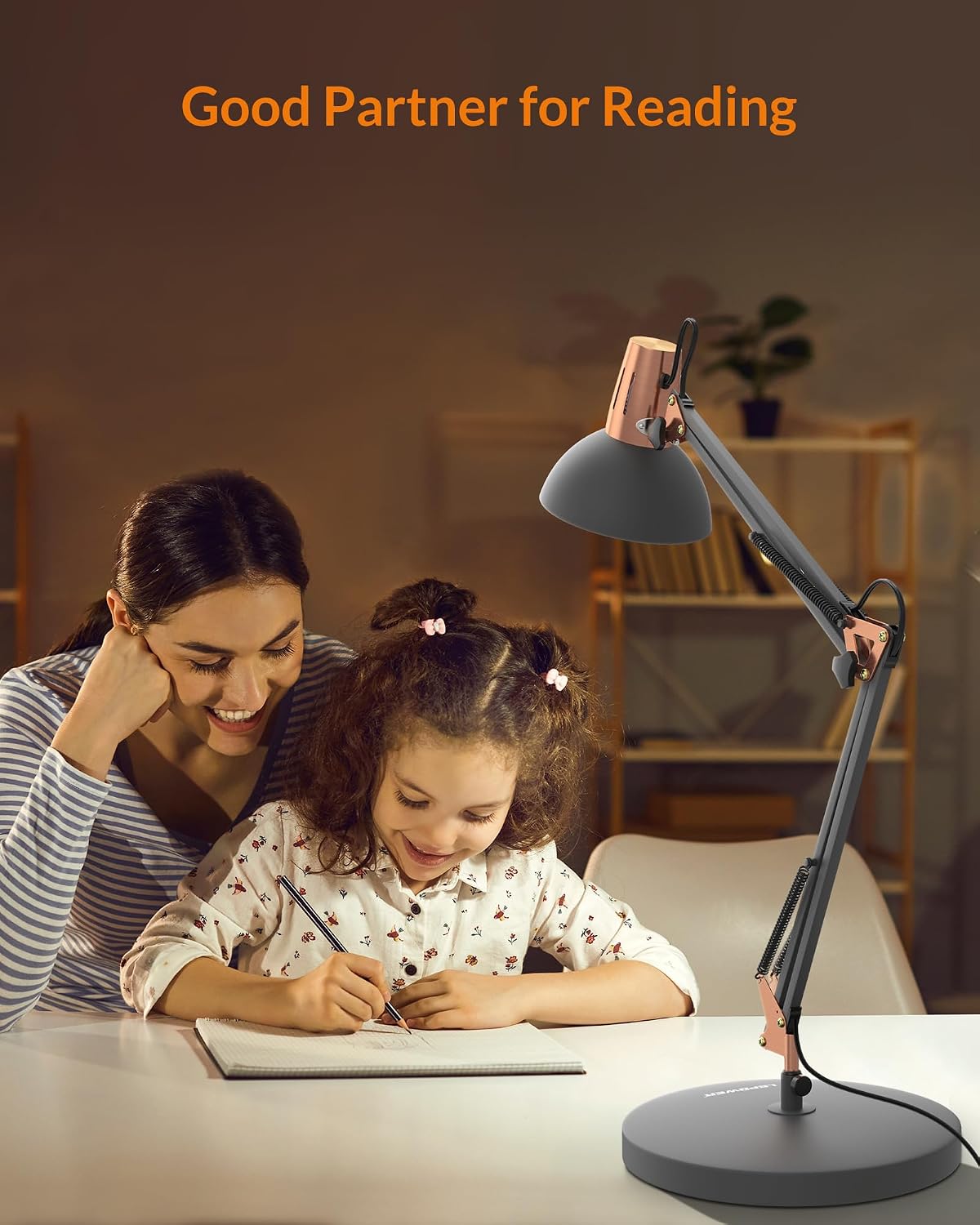 lepower metal adjustable desk lamp with clamp, swing, package contents