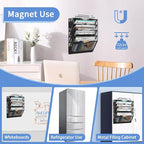 LQPAFZ 5-Tier Magnetic File Holder, No Drilling Installation File Cabinet - Image 6