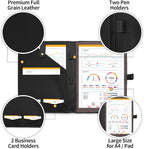 Jack&Chris Leather Portfolio, A4 Document Folder Legal Pad Padfolio, - Image 4
