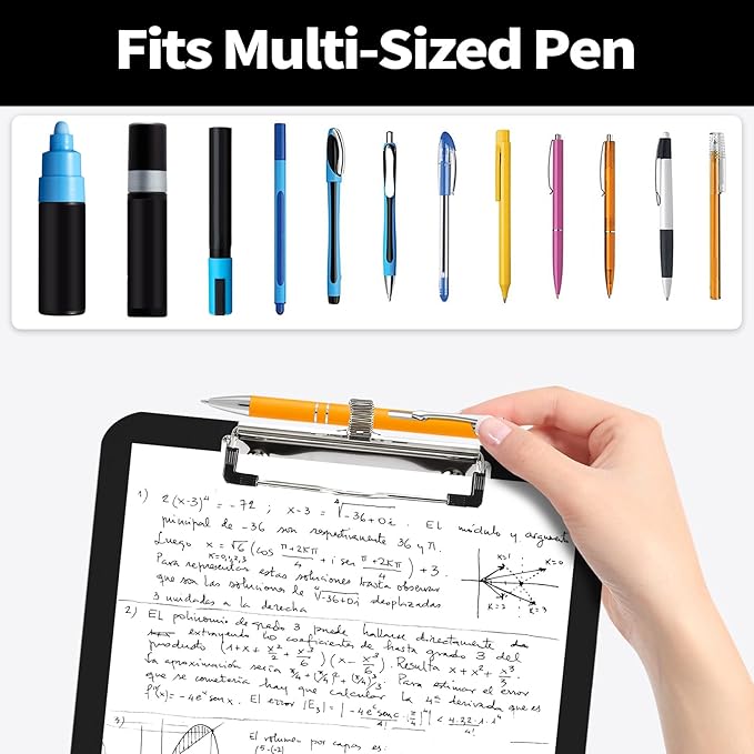 Sooez Plastic Clipboard with Pen Holder, Clip Boards 8.5x11 with Low Profile - Image 3