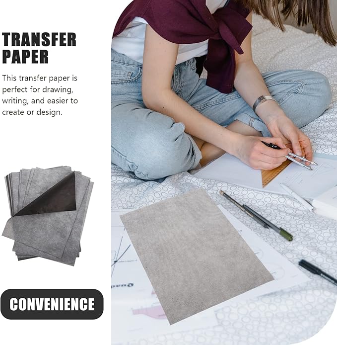 Beatifufu A4 Carbon Transfer Paper 100 Sheets One-Side Graphite Copying Tracing - Image 4