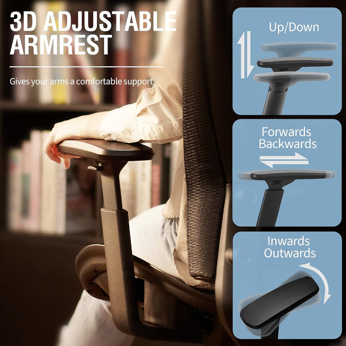 elabest ergonomic mesh office chair,comfy computer desk chair, package contents