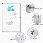BEST BOARD Lockable Magnetic Enclosed 36x24 inches Dry-Erase whiteboard - Image 3