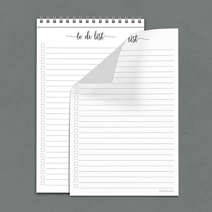 321Done to Do List Notepad 5.5x8.5 Spiral - Image 4