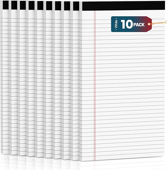Roneky Note Pads 8.5"x 14", 10 Pack Legal Pads 8.5 x 14 White, Notepads 8.5 x by NotePads