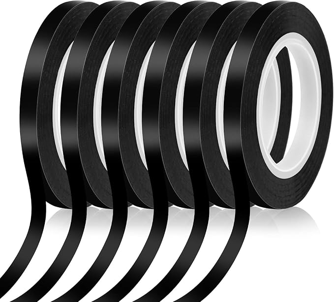 Audab 6 Rolls 1/4 Pinstripe Tape Vinyl Chart /White Board Tape Lines Dry Erase by Audab