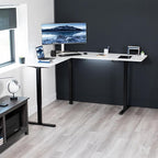 VIVO Electric Corner 75 x 63 inch L-Shaped Standing Desk, Memory Height - Image 2