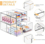 Desk Organizer with 7 Drawers, FODIENS 7 Packs Acrylic Stackable Desktop - Image 5