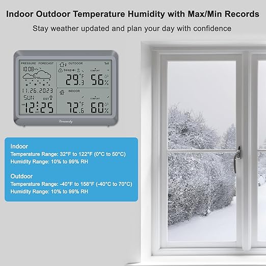 DreamSky Weather Station Indoor Outdoor Thermometer Wireless - Image 3