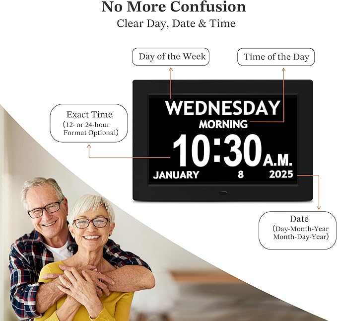 10.1'' Digital Clock, 1280*800p HD Extra Large Display, Digital Clock - Image 7