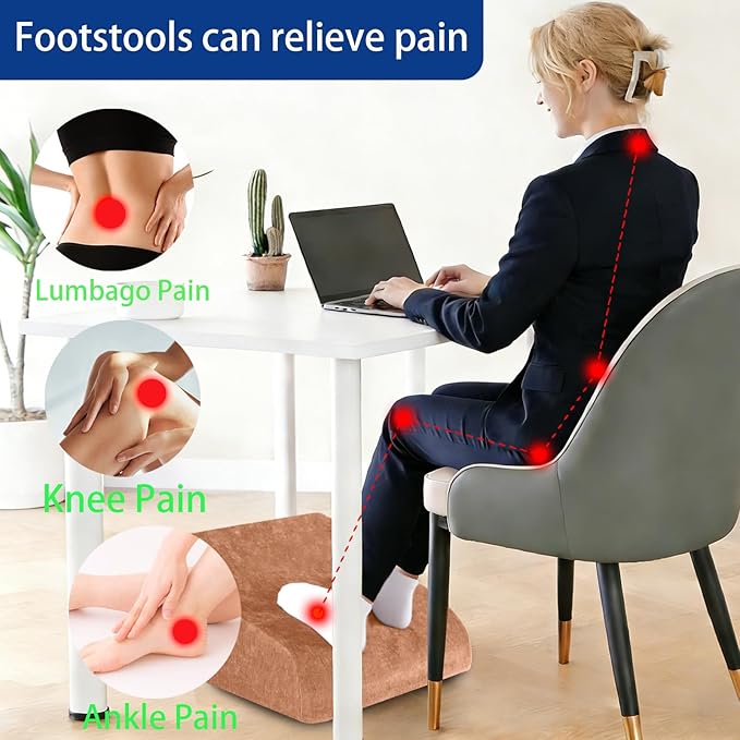 Opuvidity Foot Rest for Under Desk at Work, Ergonomic Under Desk Footrest - Image 2