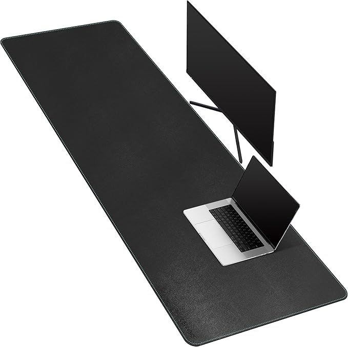 CENNBIE Leather Desk Mat Large, Extended Non-Slip Mouse Pad, Waterproof PU by CENNBIE
