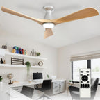 depuley 52-inch ceiling fans with lights: wood 3, main product view