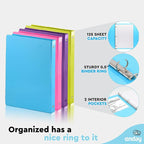 ½ Inch 3 Ring Binder .5 inch Clear View Cover - Image 3