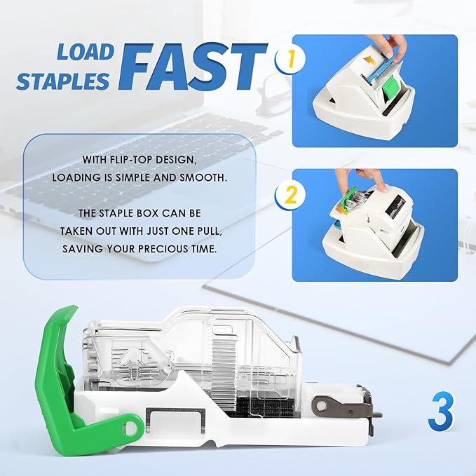 Frifreego Electric Stapler, Heavy Duty 70 Sheets Automatic Stapler, Flat-Clinch - Image 5