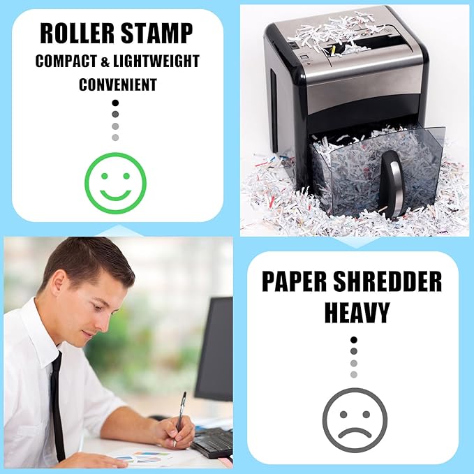 Nezyo 2 Pack Identity Protection Roller Stamp Identity Theft, Confidential - Image 7