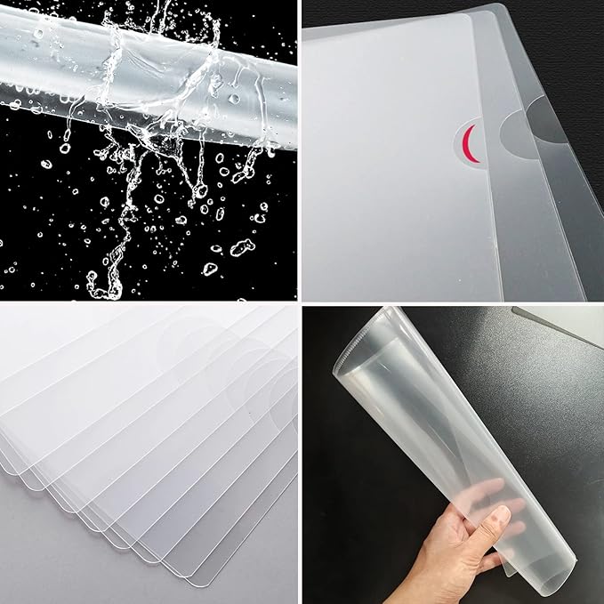 100 Pack Document Clear Plastic Folder Copy Safe Project Pocket LType US Letter - Image 3