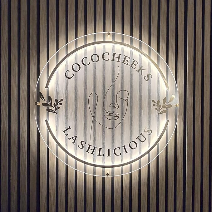 Custom Backlit Logo Sign, Plug/Battery Personalized Led Backlight Metal/Acrylic - Image 2