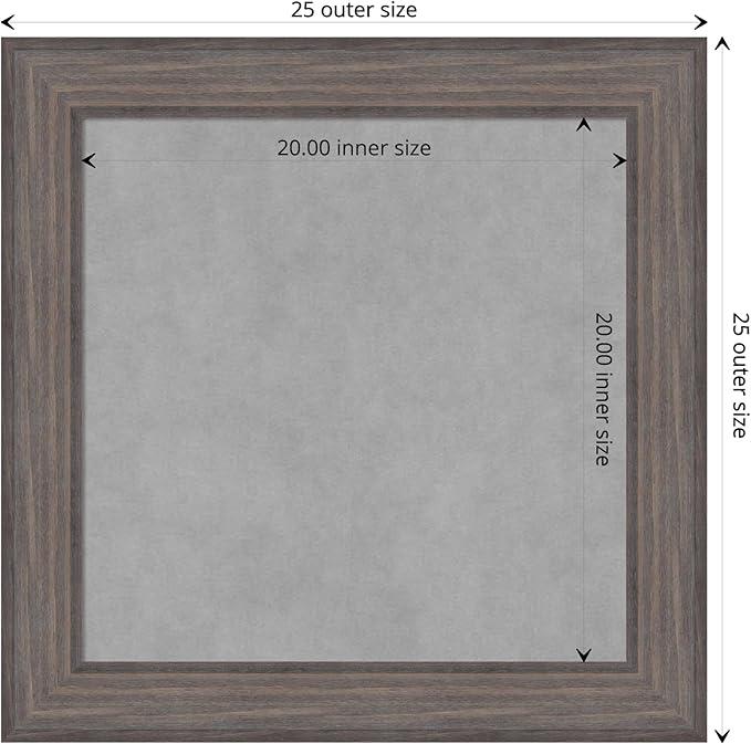 Amanti Art Grey Framed Magnetic Board 25x25 Medium Vision Board - Image 4