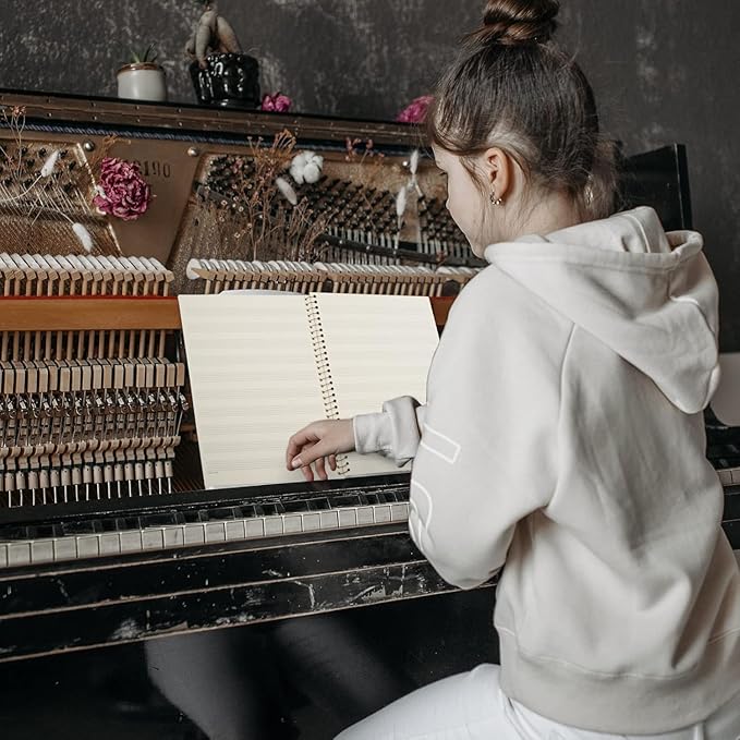 MAXCURY Blank Sheet Music Composition Manuscript Staff Paper Art Music Notebook - Image 8