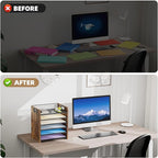 Marbrasse 6 Tier Paper Organizer Letter Tray - Image 4