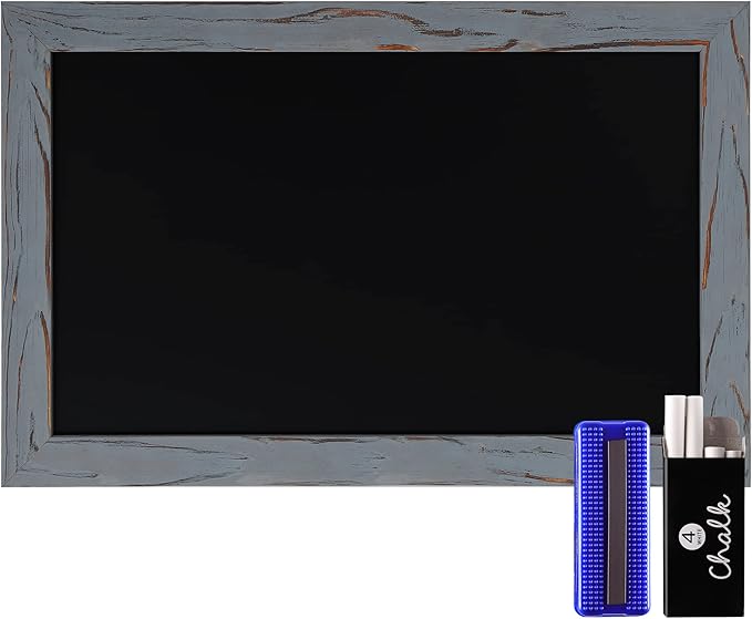 HBCY Creations Rustic Grey Magnetic Wall Chalkboard, Small Size 11" x 17" by HBCYCreations