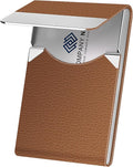 Business Card Holder with Ultra Slim Design, Business Card Case with Premium PU by DMFLY