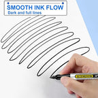 SFAIH 100 Black Permanent Markers Bulk -1s Quick Drying, Fine Point Markers - Image 9