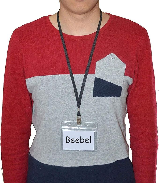 Beebel Lanyards 100 Pack Nylon Flat Badge Lanyard - Image 5