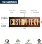 Custom Sign, Custom Street Sign, 11 Font Colors, 13 Font Styles, 4 Hole Options - Image 6