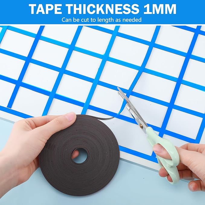 AmazingSpark Magnetic Tape Roll Thin Strips, 0.39 Inch x 66 Feet Magnetic Board - Image 6